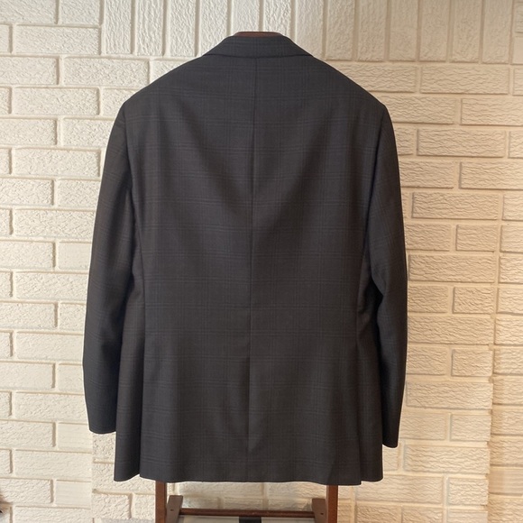 Clearance 💯 Very sharp Samuelson/tilford charcoal plaid blazer - Picture 2 of 14